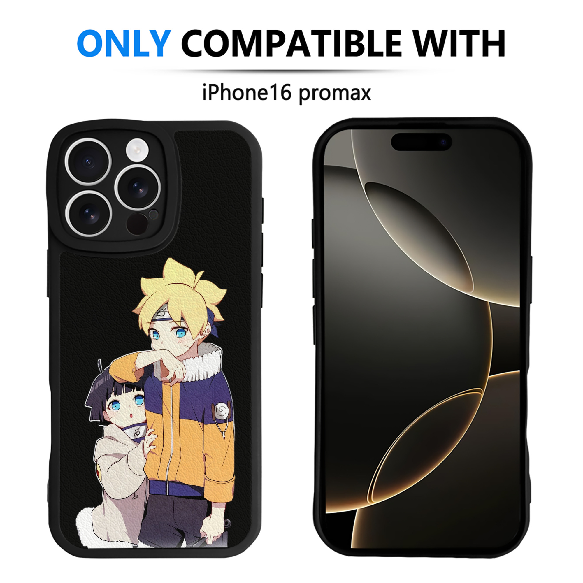 （画像用） NARUTO -ナルト- うずまき ボルト Uzumaki Boruto 【iPhone 16シリーズ対応】シリコンスマホケース（レザー調） 材質：シリコン